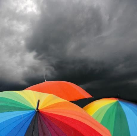 dia feo paraguas de colores Pictures, Images and Photos