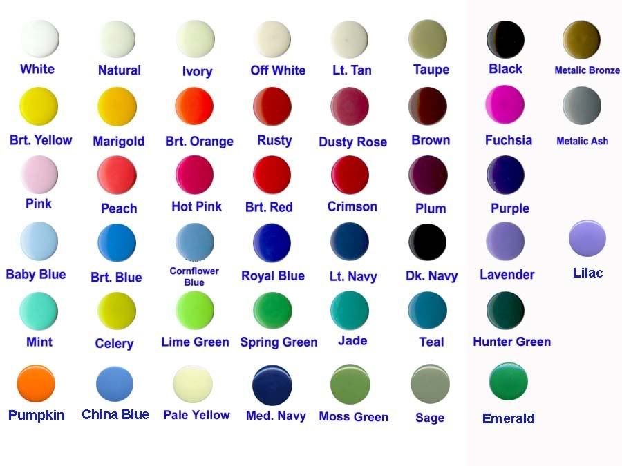 Dress Color Chart