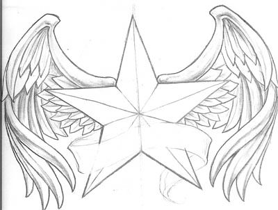 Wing Star Tattoo