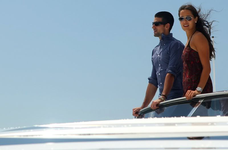 Photos: Ana Ivanovic and Novak Djokovic on a yacht on the Swan River in Perth