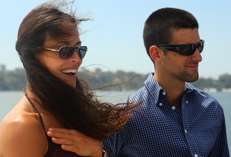 Photos: Ana Ivanovic and Novak Djokovic on a yacht on the Swan River in Perth