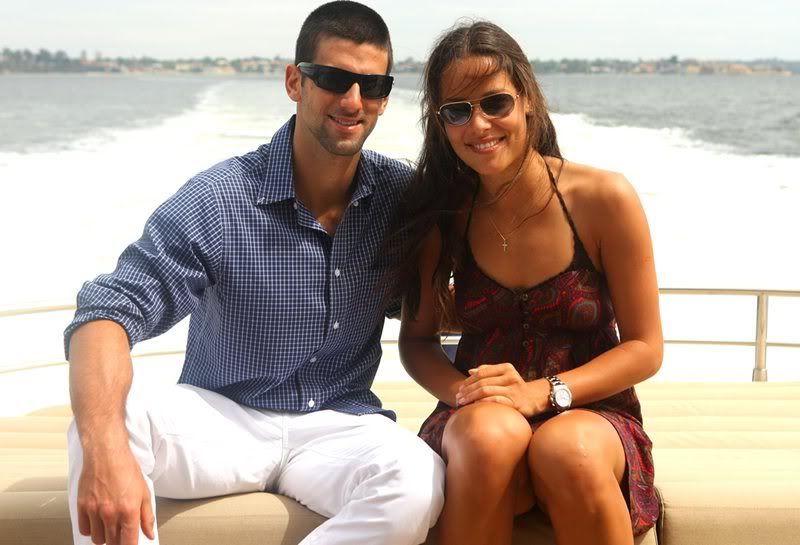 Photos: Ana Ivanovic and Novak Djokovic on a yacht on the Swan River in Perth