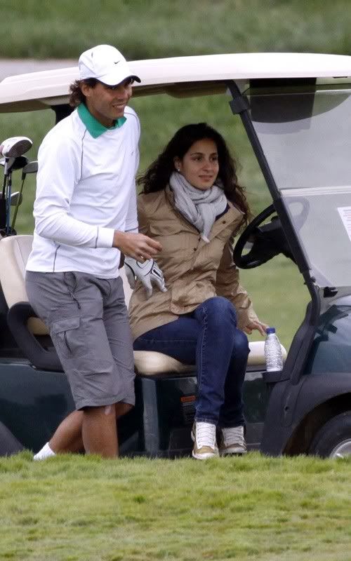 Photos: Rafael Nadal with girlfriend Xisca playing Golf in Mallorca