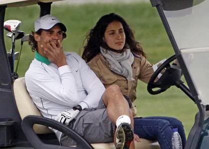 Photos: Rafael Nadal with girlfriend Xisca playing Golf in Mallorca