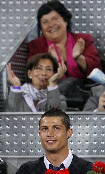 Photos: Christiano Ronaldo watching Nadal vs Isner in Madrid