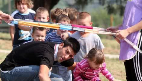 Photos: Novak Djokovic visits preschool in Serbia