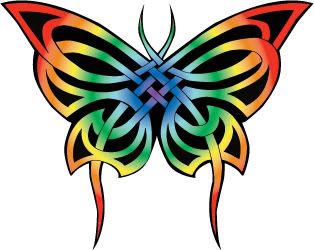 Butterfly Celtic Tribal Tattoo