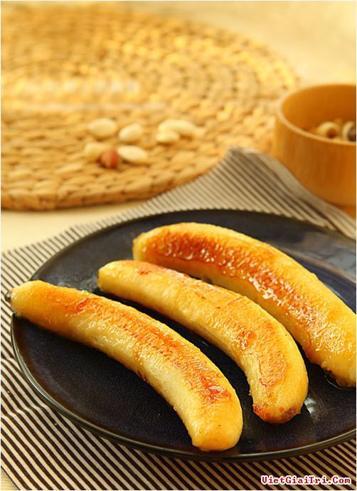 Chuối nướng mật ong chanh.