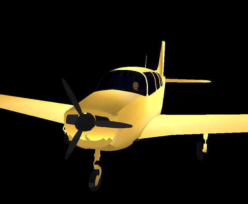 (RB71) Cessna/Beechcraft - Golden Stunt Plane w/Keywords!