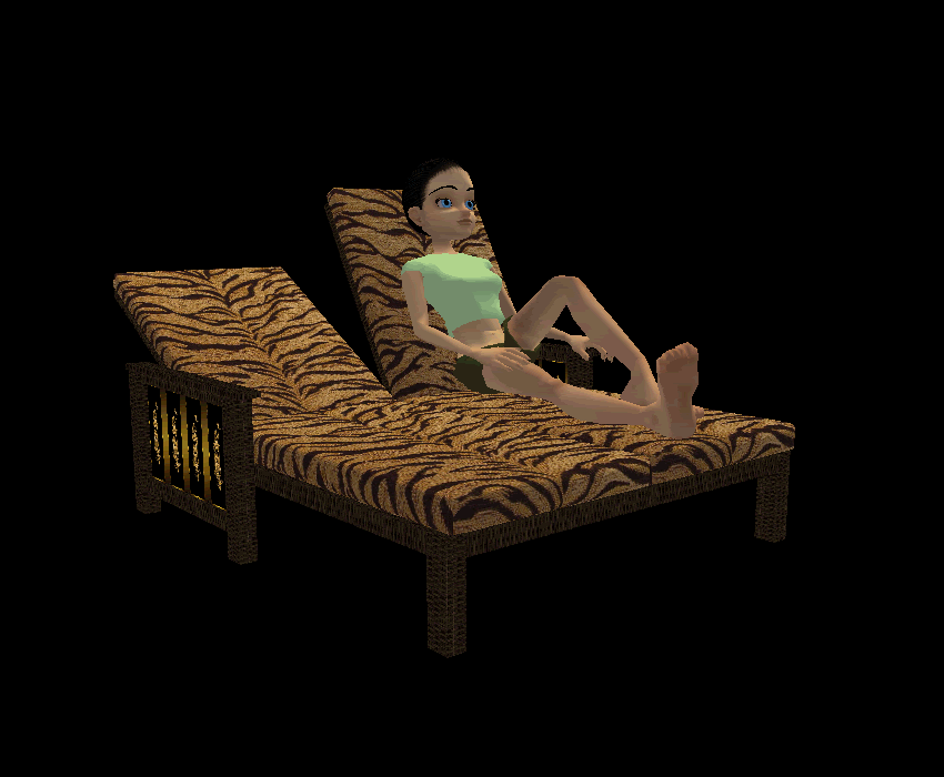 (RB71) Double Chaise #1 - Wicker!