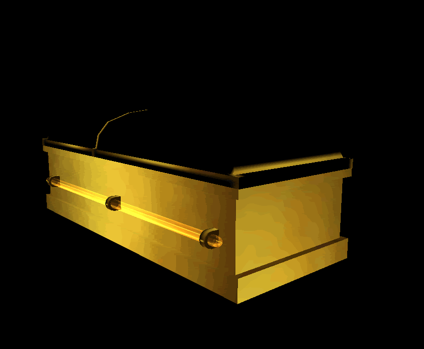 (RB71) Funeral Coffin - Gold n' Black!