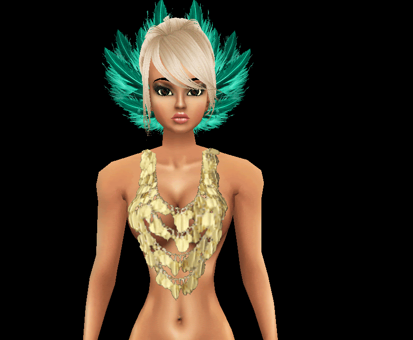 (RB71) Showgirl Feather Headdress #8 - Teal!