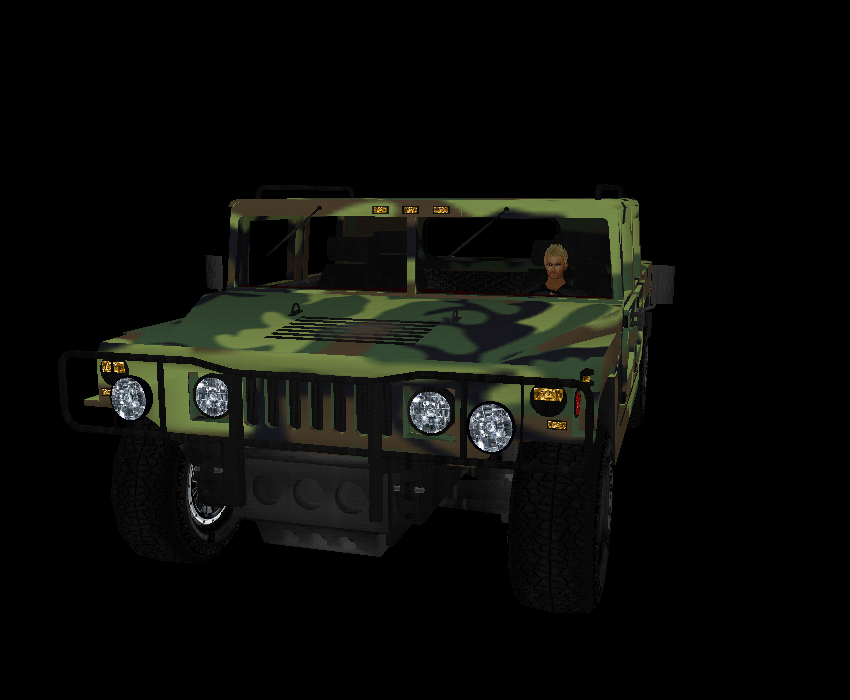 (RB71) Hummer #1 - Military Camoflage with Hi end interior!