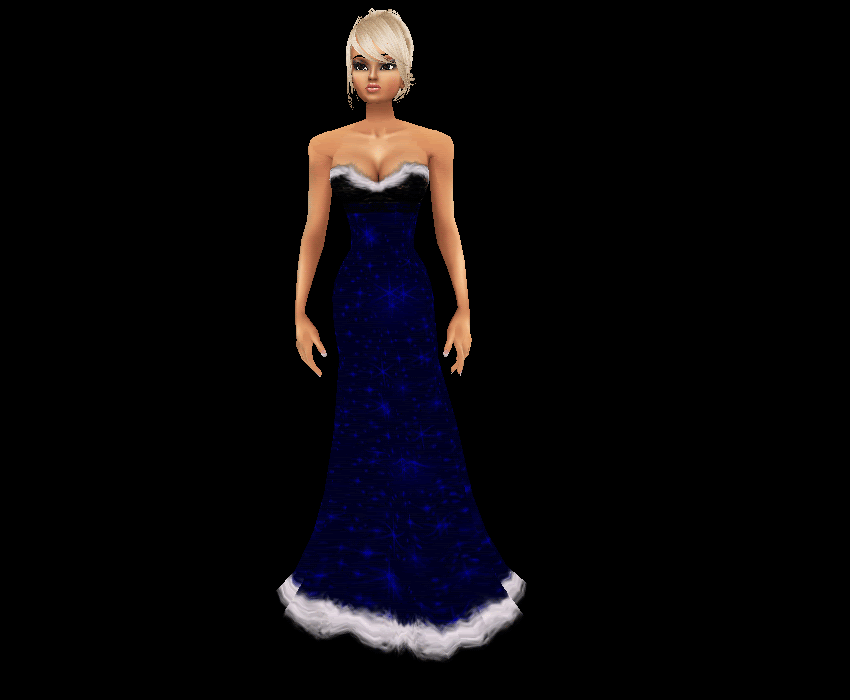 (RB71) Christmas Gown - Full Length Strapless - Royal Blue!
