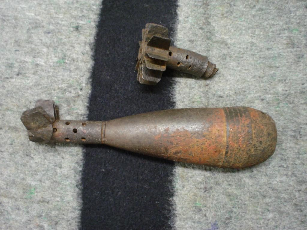 80mm German w.g 34 mortar round frag & relics from Latvia.