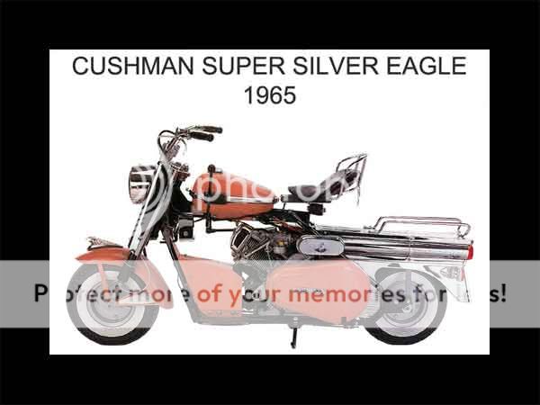 1965 CUSHMAN SUPER SILVER EAGLE FRIDGE MAGNET (MC)  