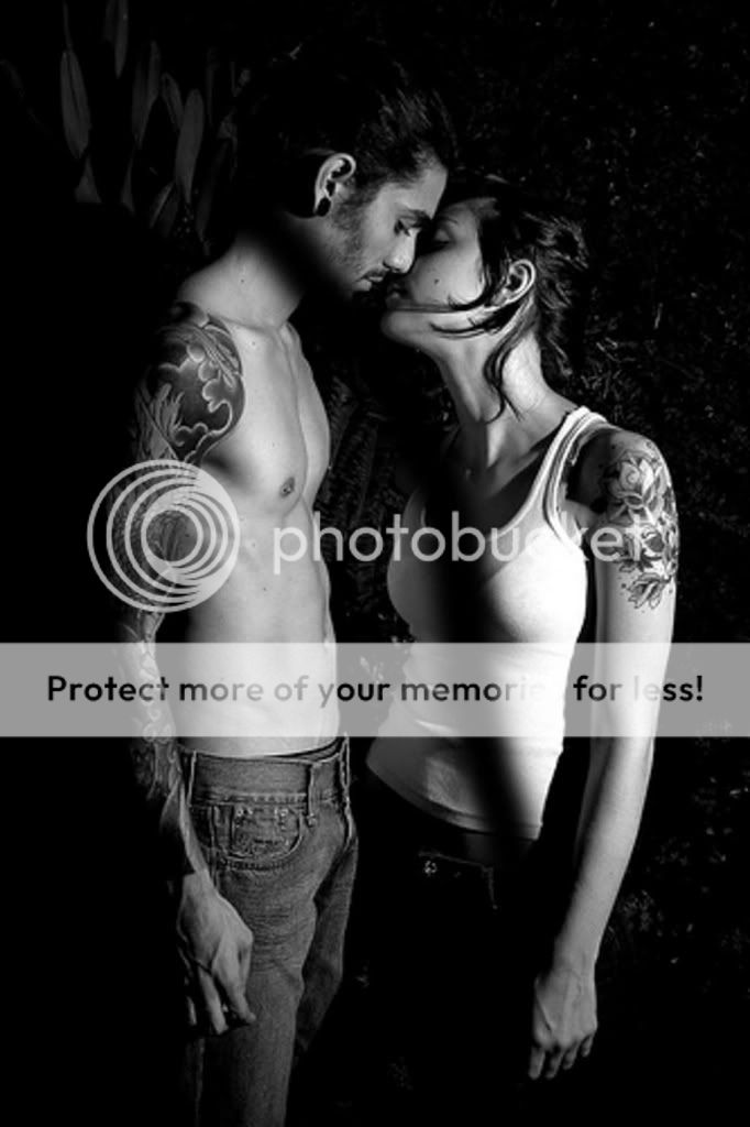 tattoo girl n guy kissin Pictures, Images and Photos