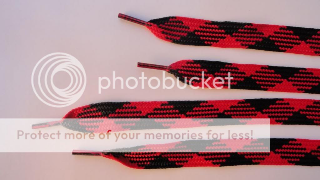 fat shoelaces 54" black red hip hop wide laces